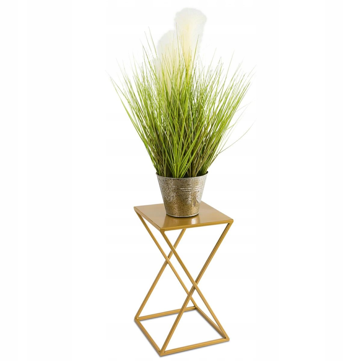 

Kwietnik stojący stojak na kwiaty 40 cm złoty Loft