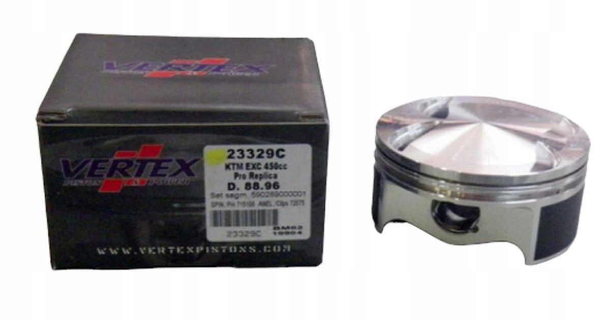 Vertex Piest Ktm (4T) Excf 450 (EXC-F450) '02-'07 Replika (88,96 MM) (prste