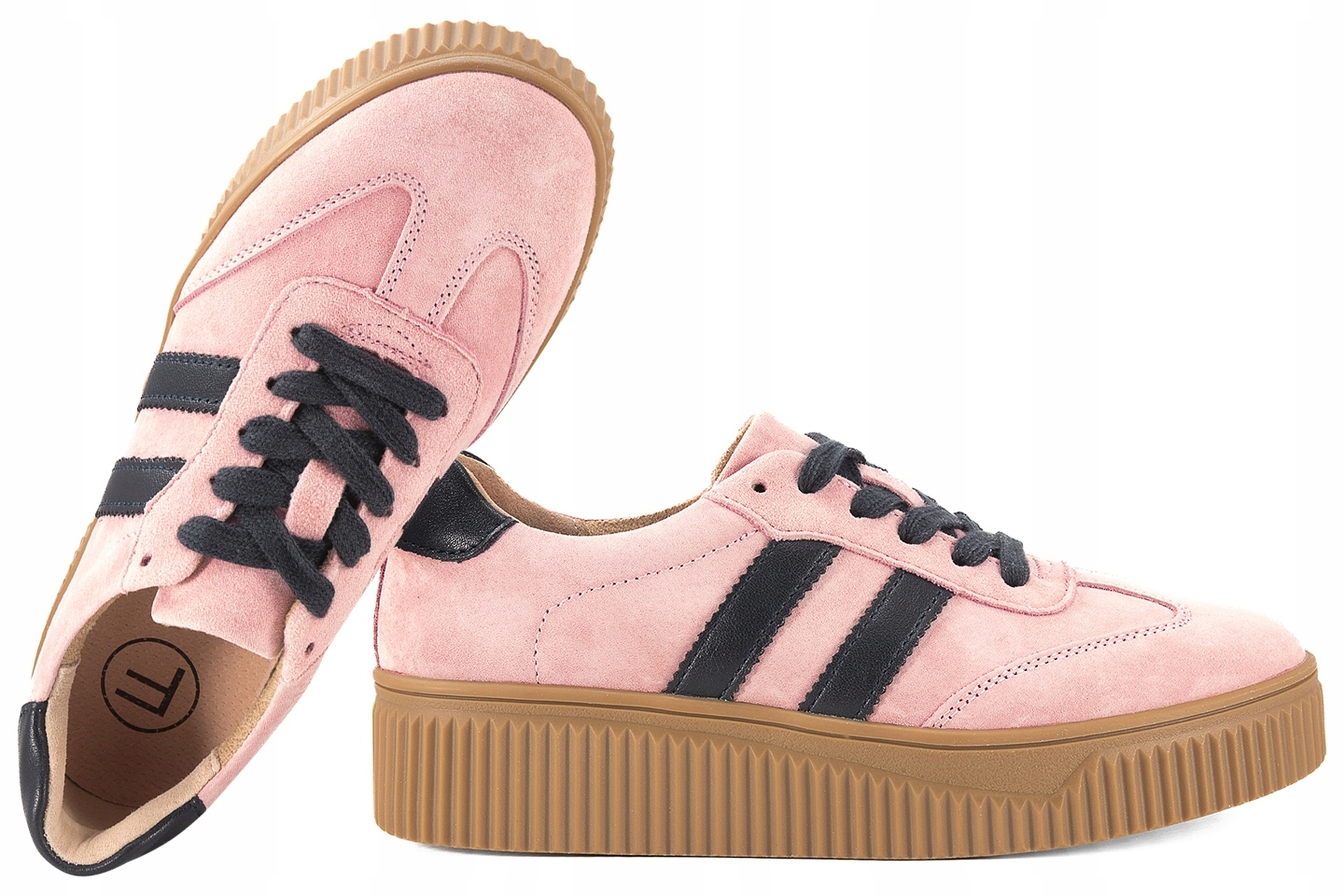 Filippo DP6776 Dámské Polobotky Tenisky Na Platformě, Kožené, růžová 40