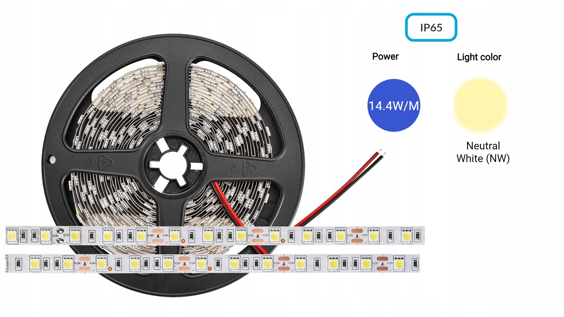 

Taśma Led Wodoodporna Profesjonalna 5M Neutral 72W