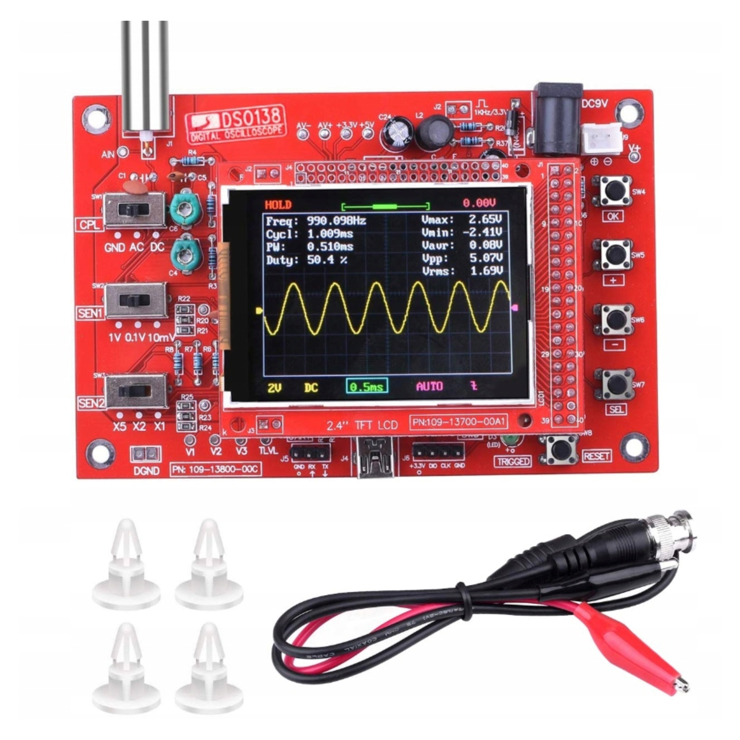 Digitální osciloskop DSO138 LCD 2,4" Tft, Ardui