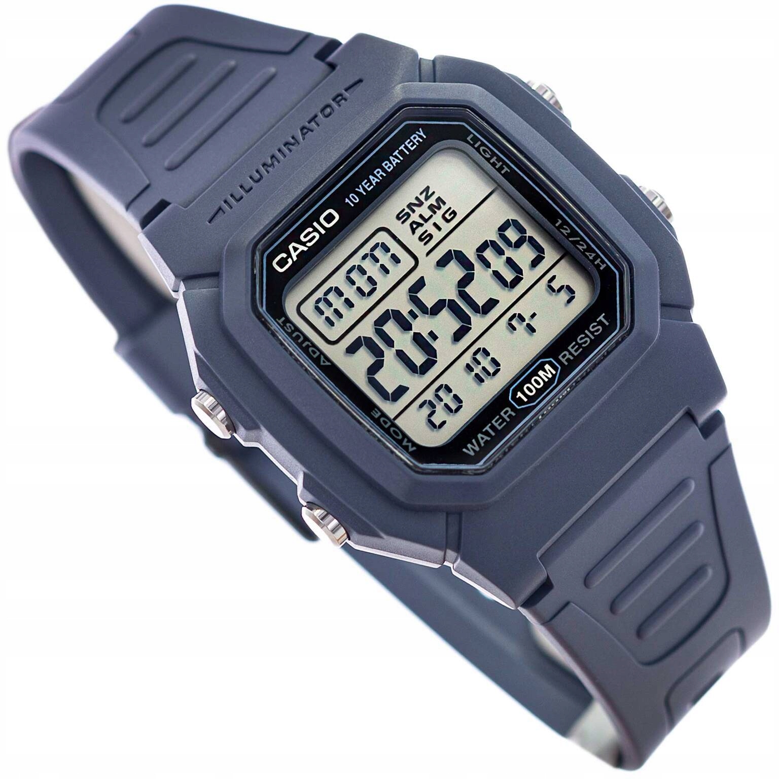 Pánské Hodinky Casio W-800H-2AVES Elektronické Sportovní Stopky Dual Time