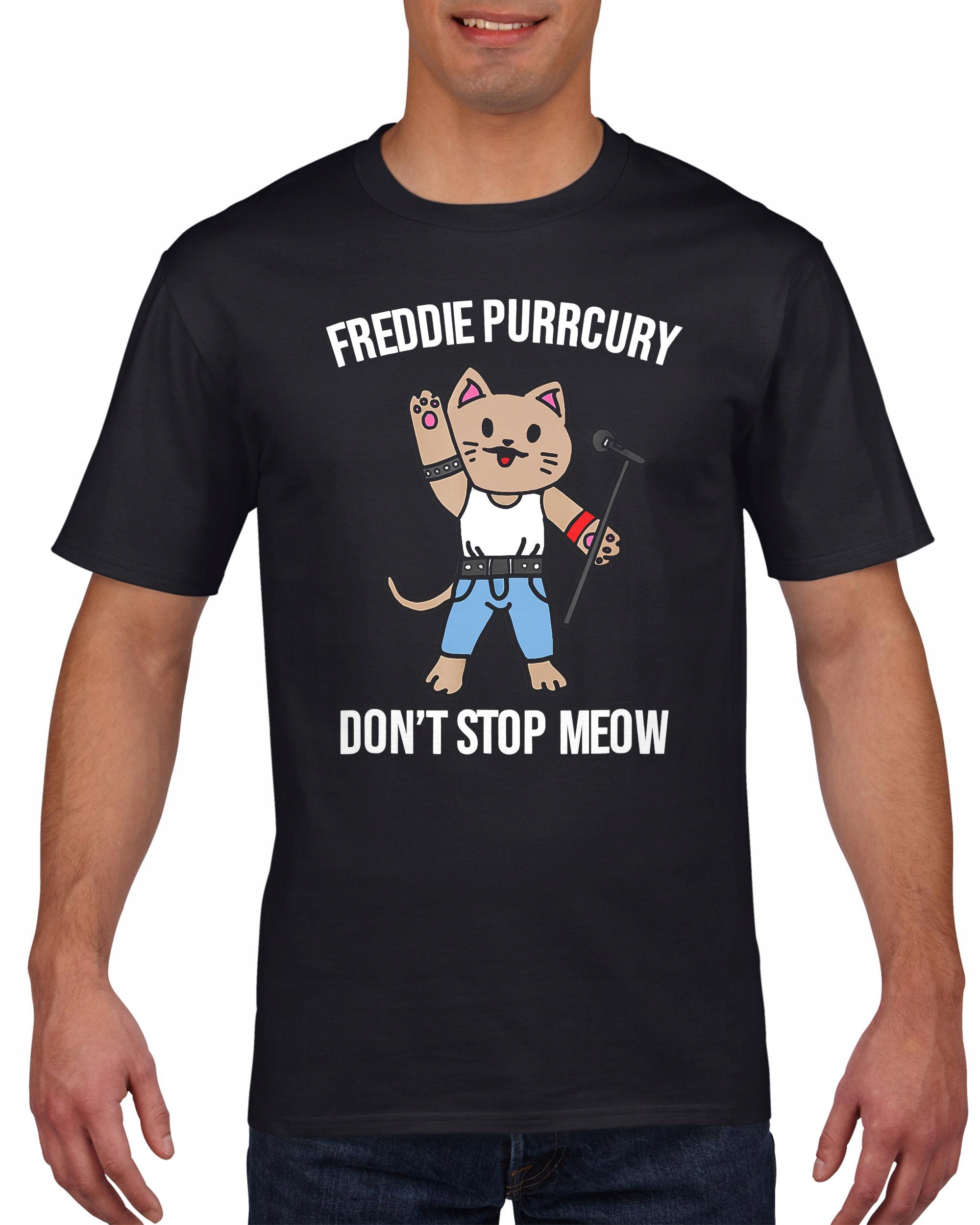 

Koszulka męska Kot Freddie Purrcury Queen XL