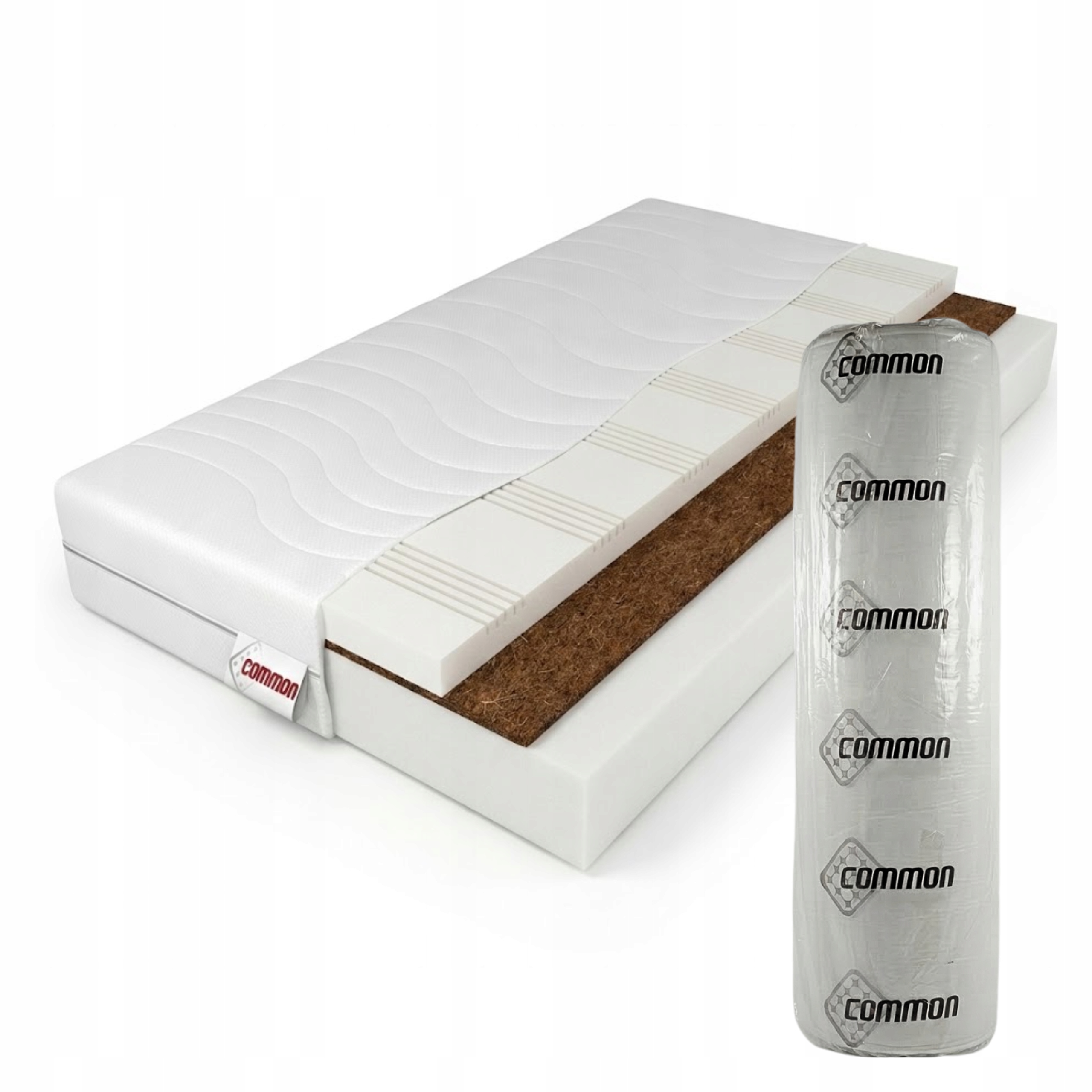 Materac 160x200 Piankowy H3 H4 Sana 19cm Dwustronny 7 Stref Mata Kokosowa