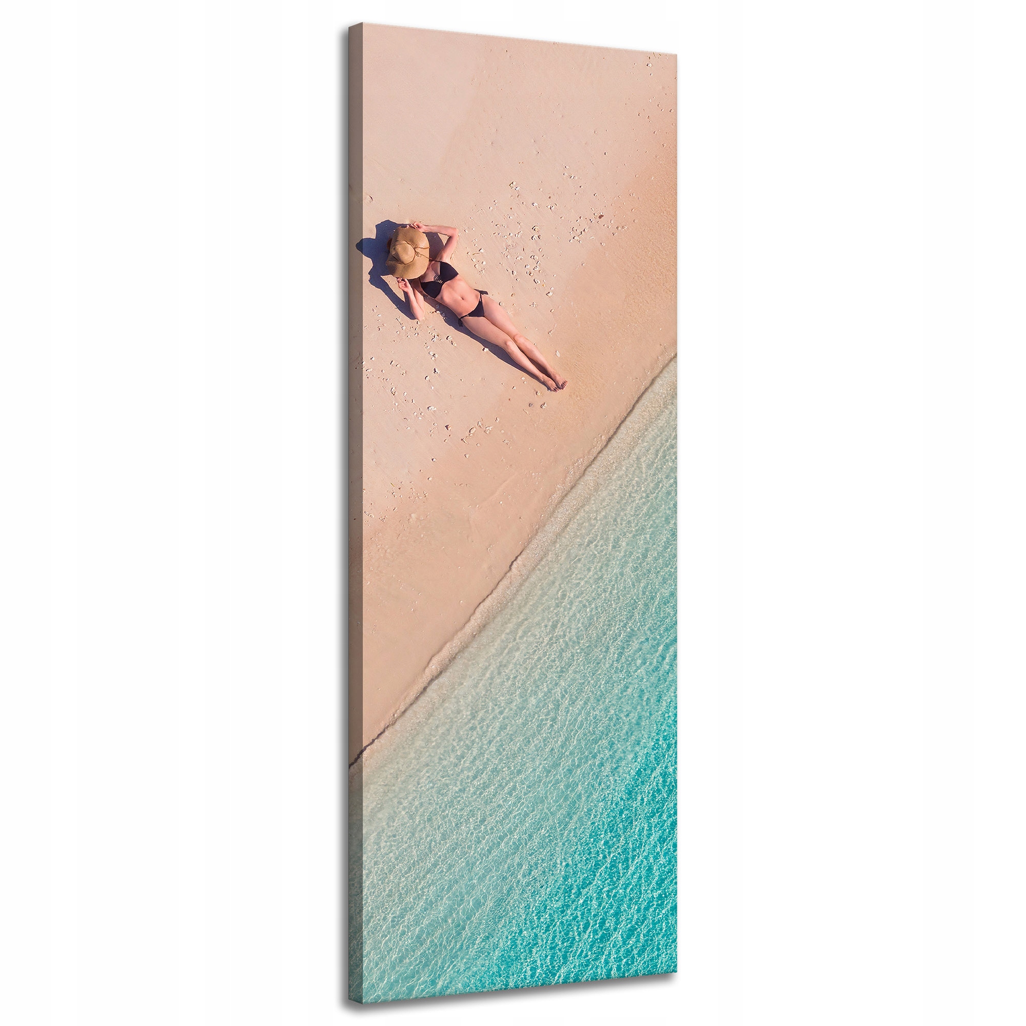 Obraz na plátně Žena opalující se na pláži 40x120 cm