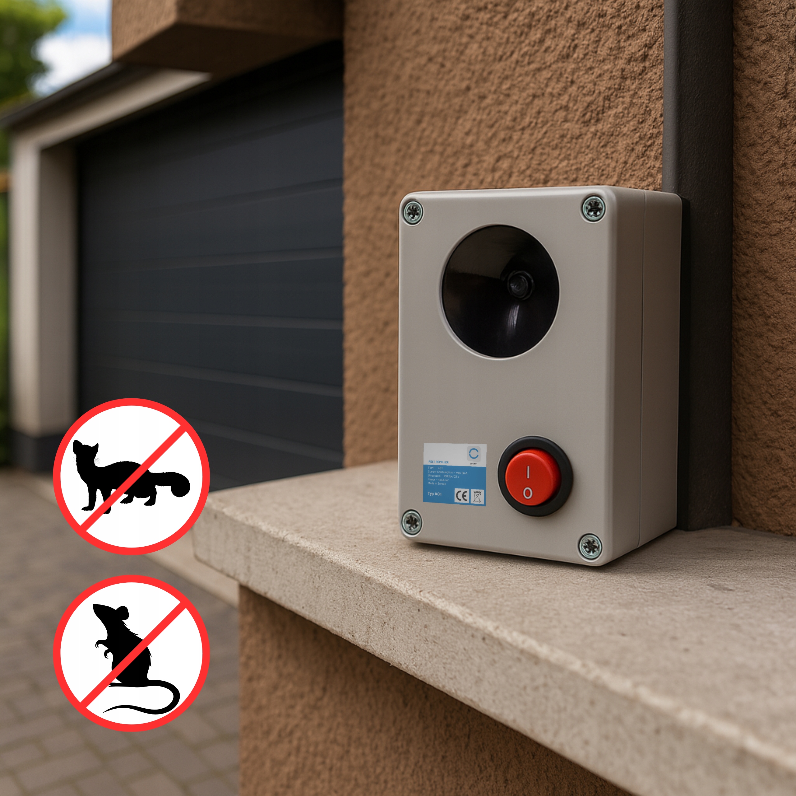 Ultrazvukový modul AG1 odpudzuje kun myš potkanov a hlodavcov Cimlex