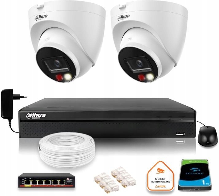 Sada monitorovania domu Ip 2x IPC-HDW1839T-A-IL-0280B-S6 8MPx IR30m