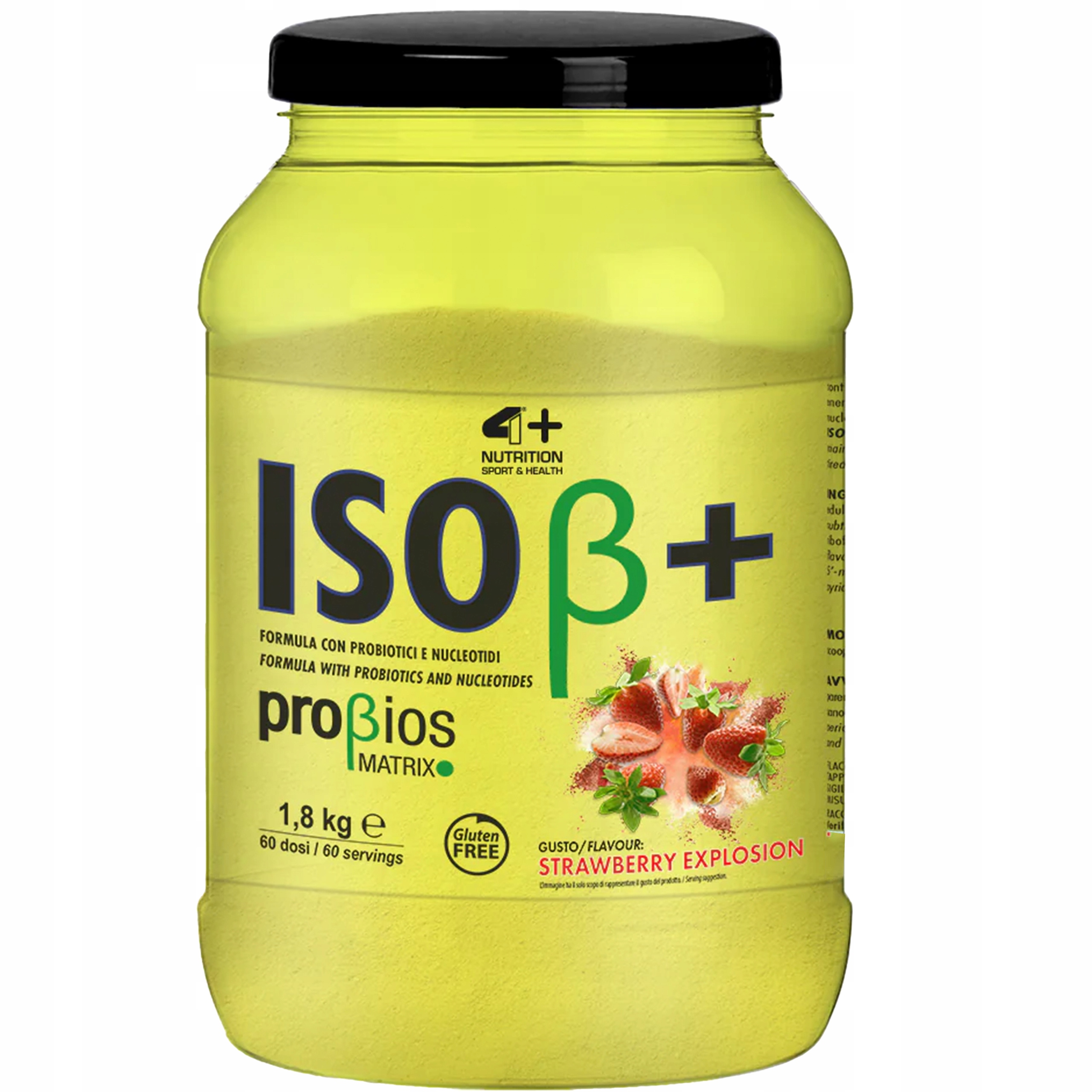 Protein Izolát Wpi 1800 g 4+ Nutrition Jahoda Bez laktózy