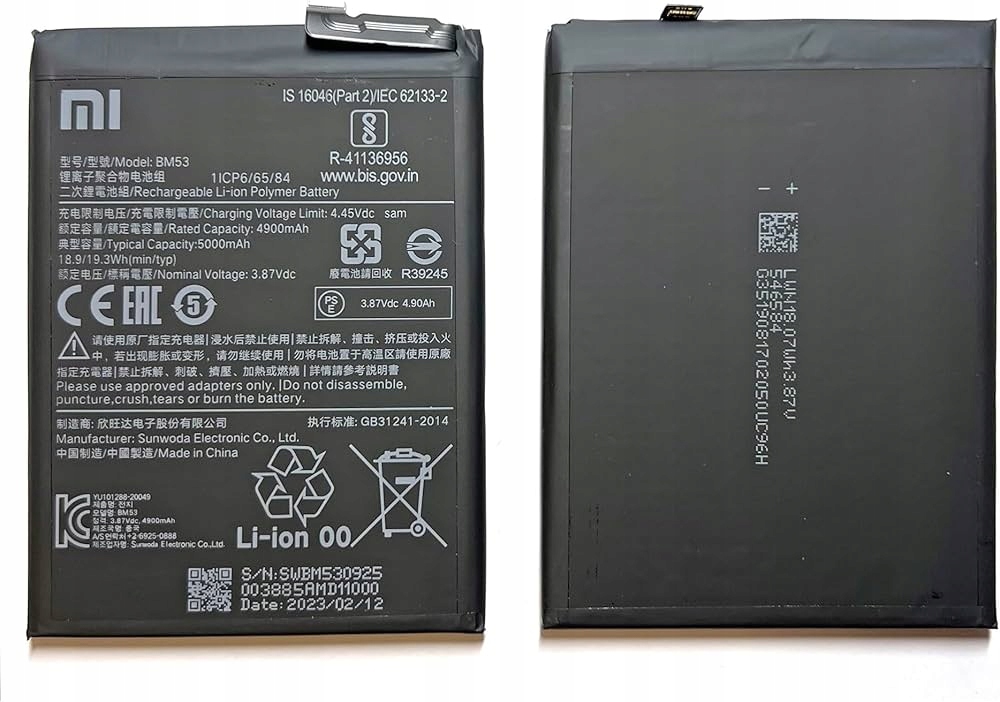 Nowa Oryginalna Bateria BM53 Xiaomi MI 10T Pro M2007J3SY, M2007J3SG