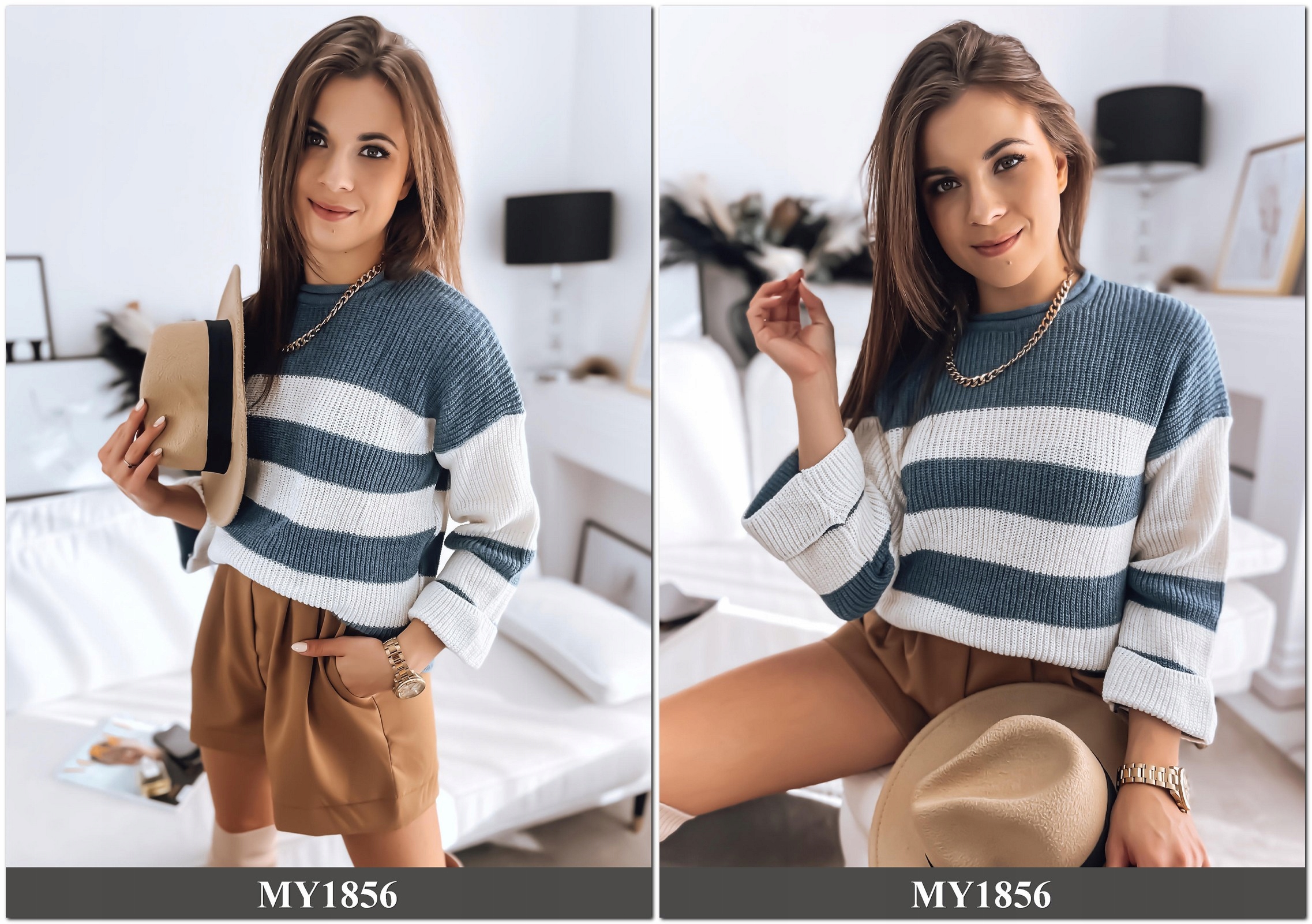 ŚLICZNY DAMSKI SWETER PÓŁGOLF KOLORY ox137 UNI Dekolt golf