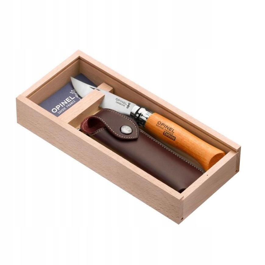 Opinel No.8 Vrn Carbon nůž skládací 8.5 cm krabička dřevěná dárek