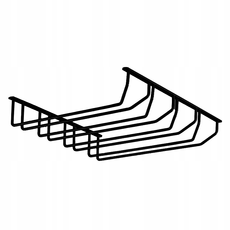 Vešiak Na Poháre Barový Držiak Štvornásobný Čierny Mat QBJ004 Amix x8 ks