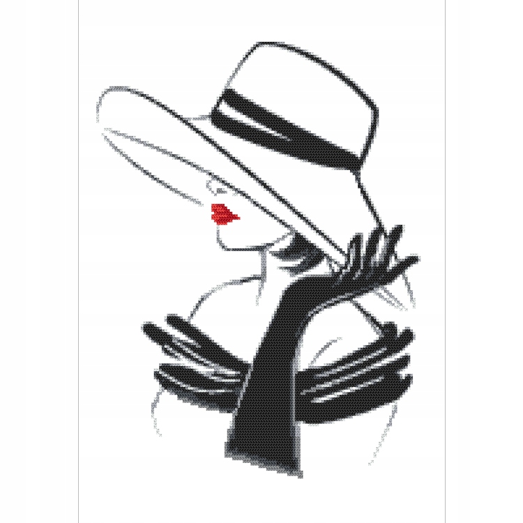 Křížková výšivka Vyšívací sada Roztomilá dívka