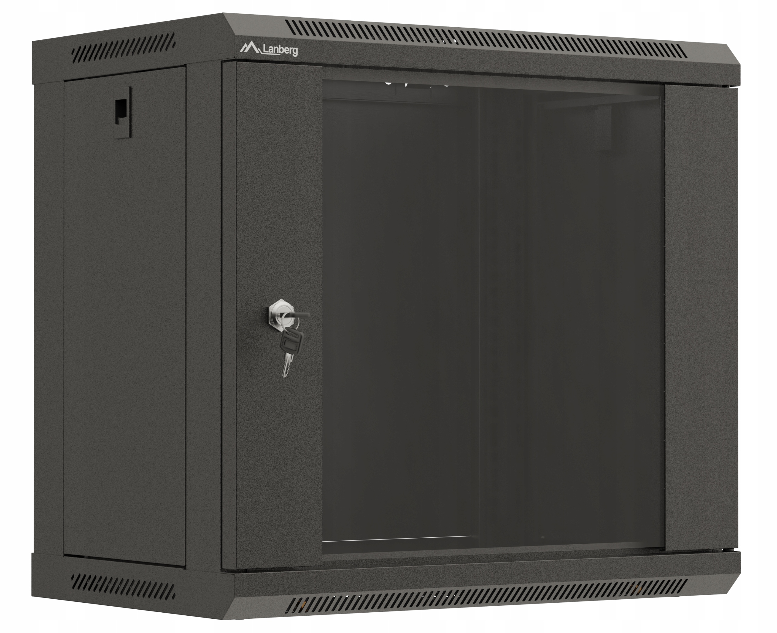 9U 19" Szafa Rack Wisząca Monitoring Sieć Szafka Szklane Drzwi 350 Czarna