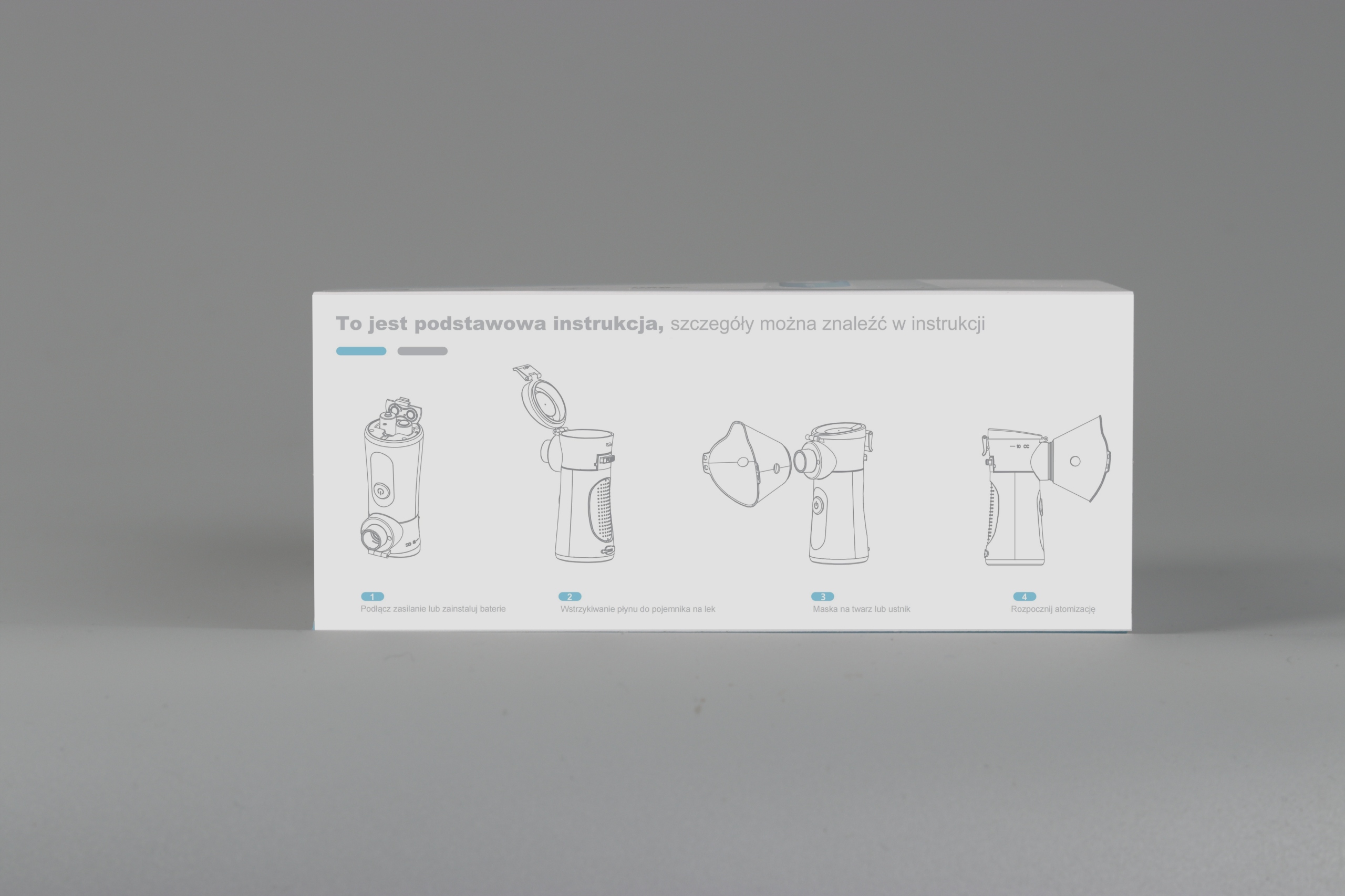 Certyfikowany Inhalator MESH Nebulizer Przenośny Poziom hałasu 50 dB