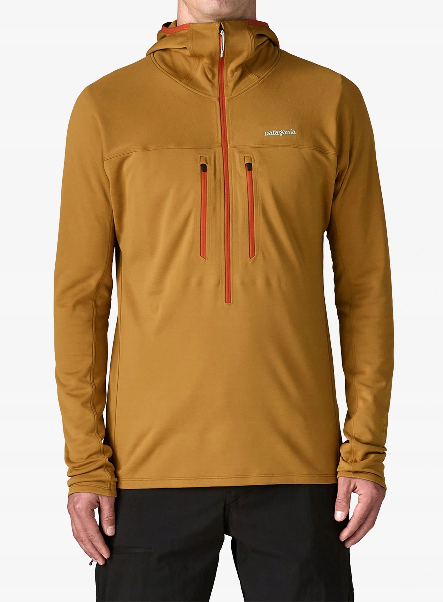 Bluza z kapturem Patagonia R1 Ultralight Hoody bobcat brown M