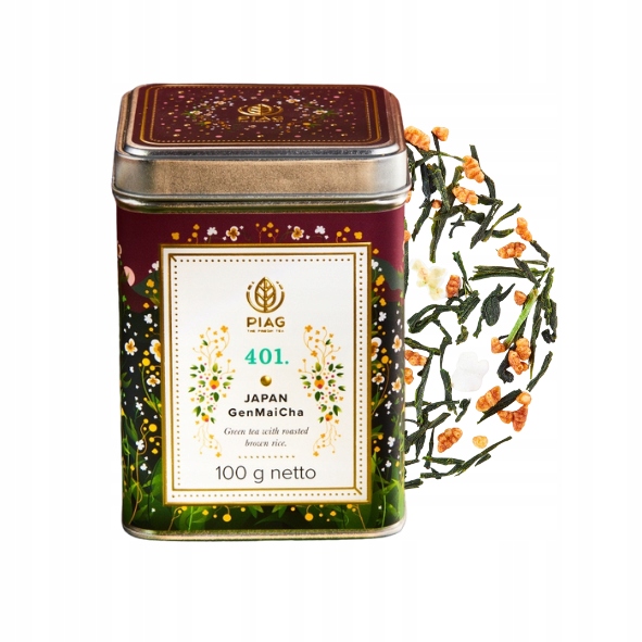 Piag Tea Japan GenMaiCha N°401 czarna herbata premium w puszce 100g