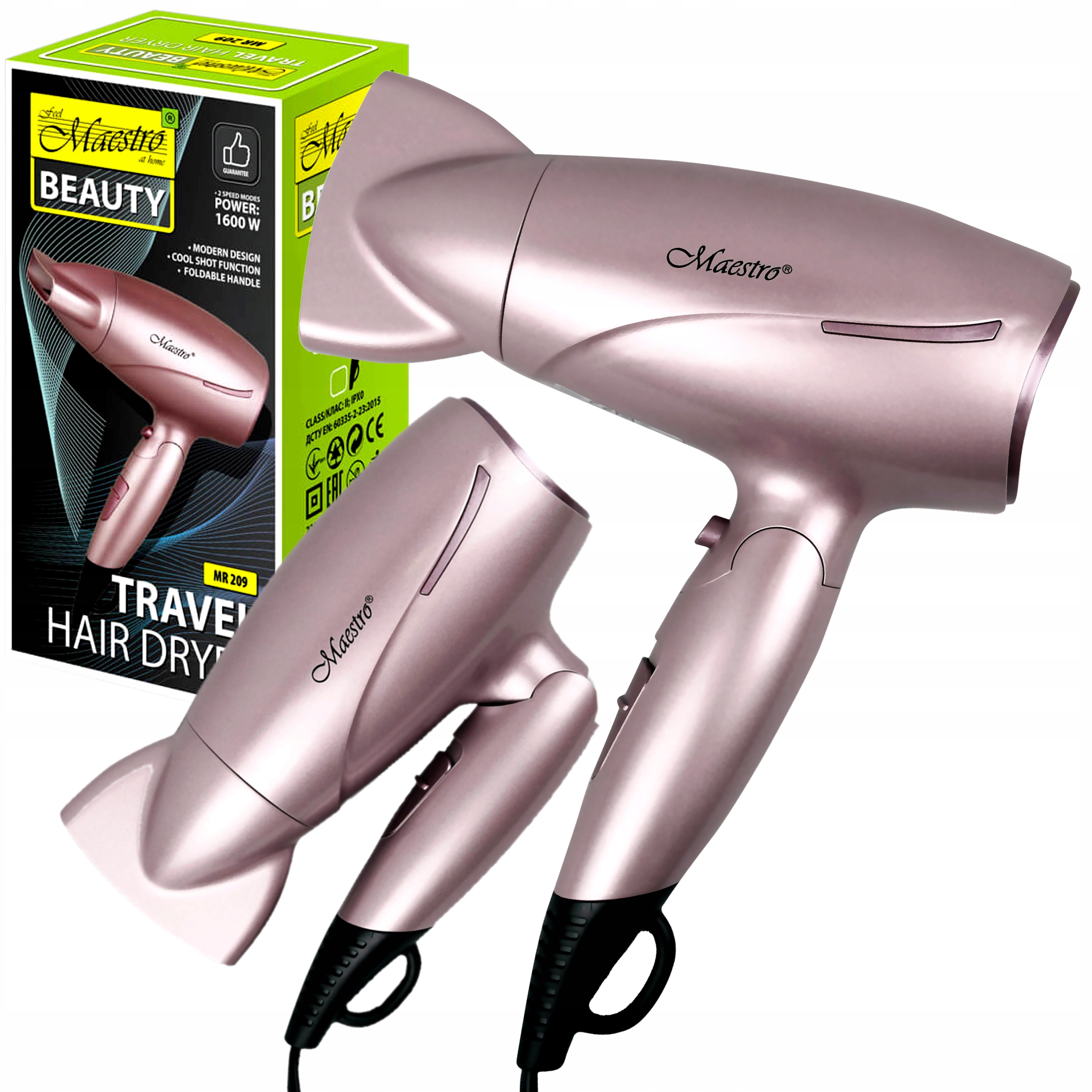 

Suszarka Do Włosów Pro Składana Zimny Nawiew 1600W