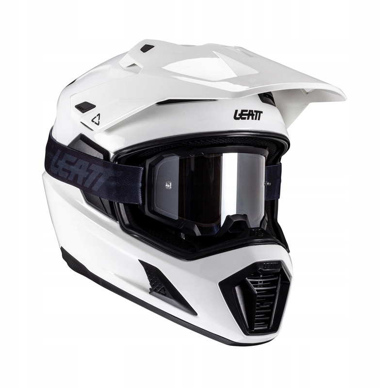 Motocyklová Prilba S Okuliarmi Leatt Kit Adv 8.5 Biela Xs