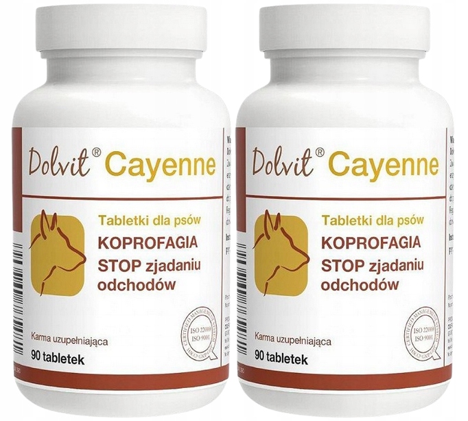 Levně Dolvit Cayenne Stop Pojídání Výkalů pro psy Koprofagia 2 x 90 tablet