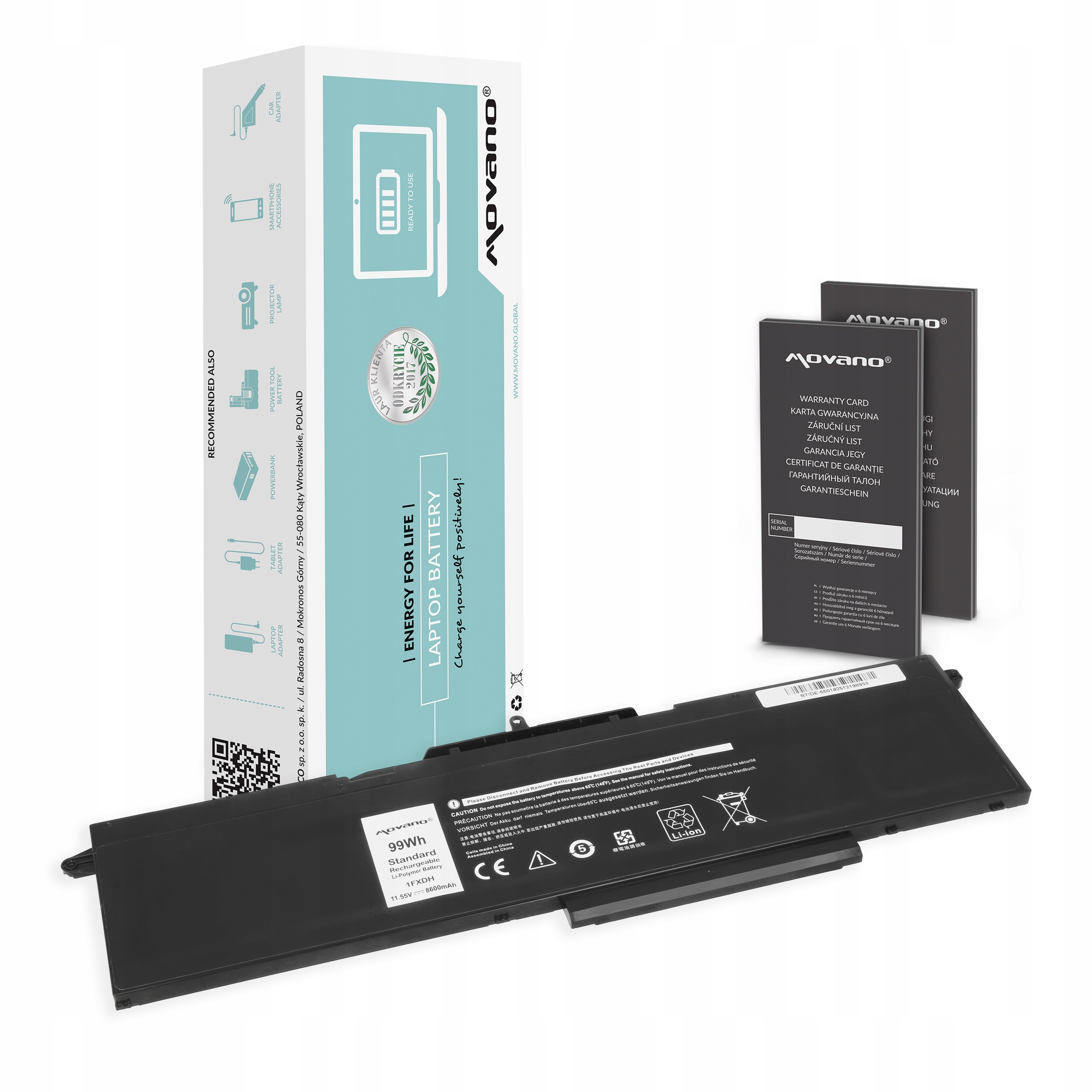 Bateria 1FXDH do Dell Latitude 15 5501 5511 Precision 3541 3551