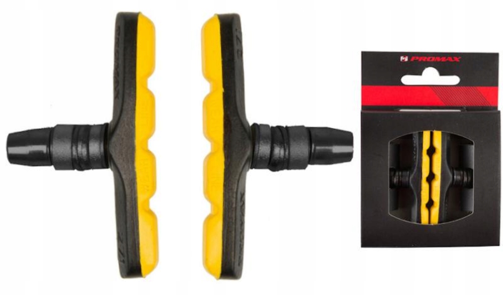 Klocki Hamulca V-brake Symetryczne Na Imbus Czarno-żółte B271NW Promax