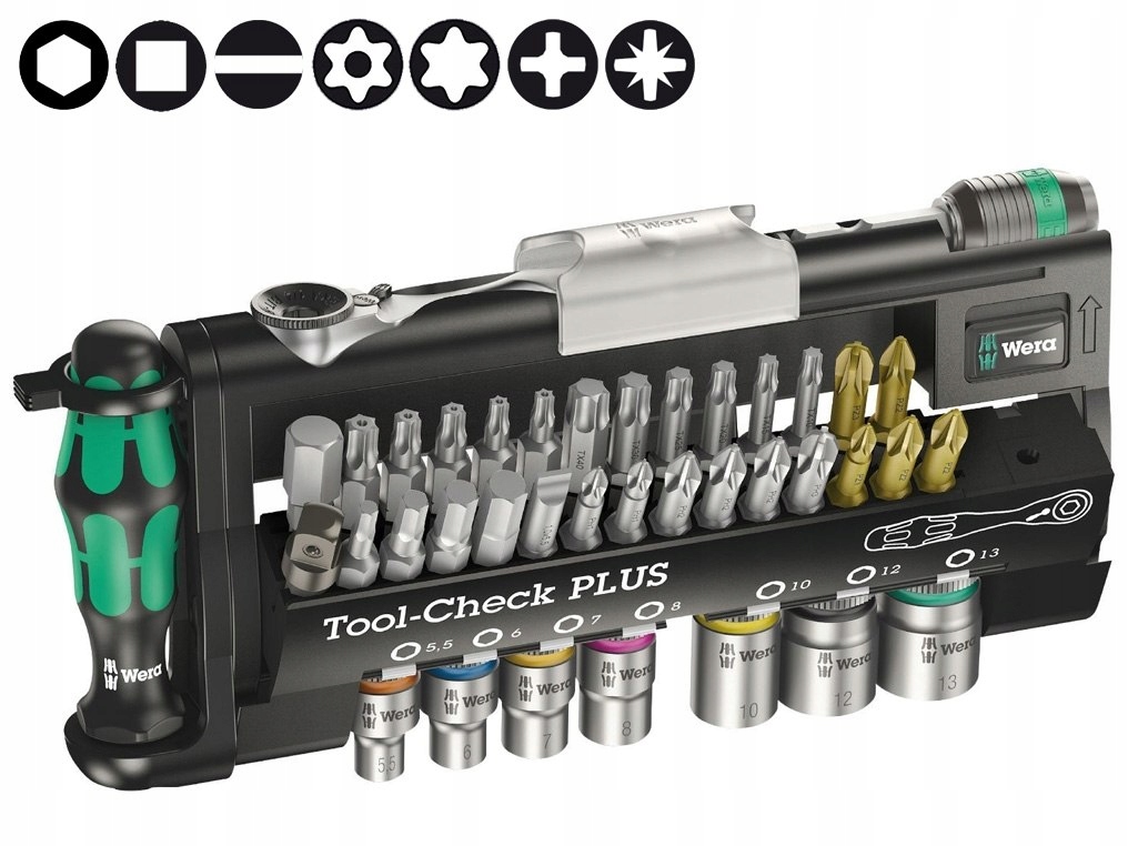 ZESTAW GRZECHOTA, BITY, KLUCZE NASADOWE I RĘKOJEŚCI Stan opakowania oryginalne