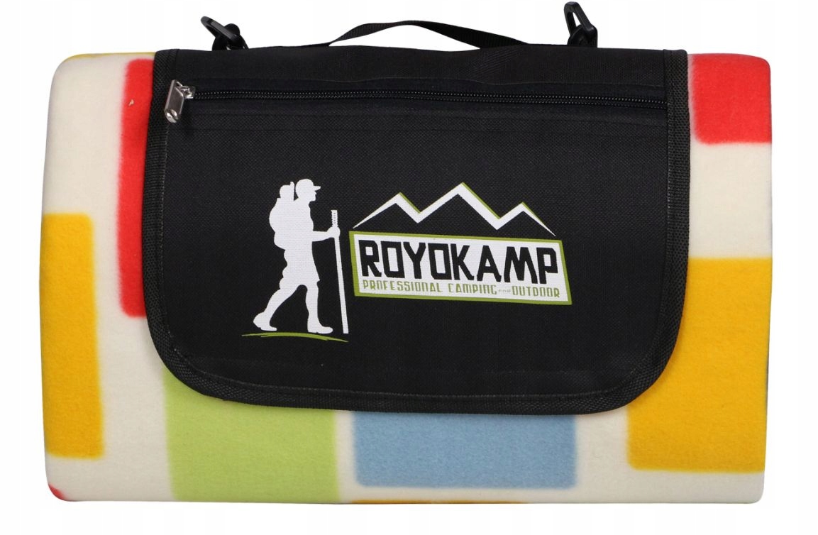 Koc Piknikowy Plażowy Mata z Izolacją Kieszeń na Drobiazgi 170x150 Royokamp Stan opakowania oryginalne