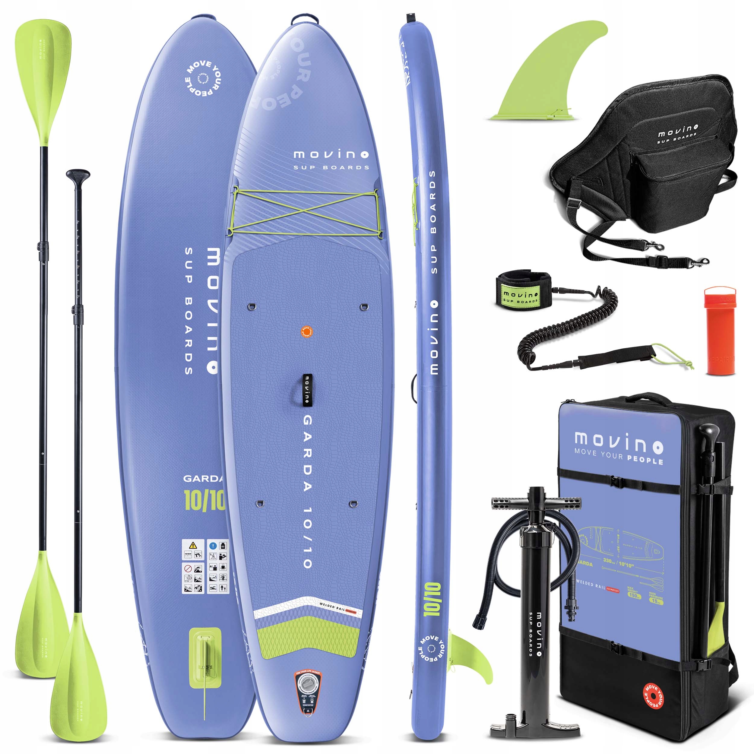Deska Sup Movino Garda 10'10" Allround Zestaw 2w1 Zgrzewane Krawędzie