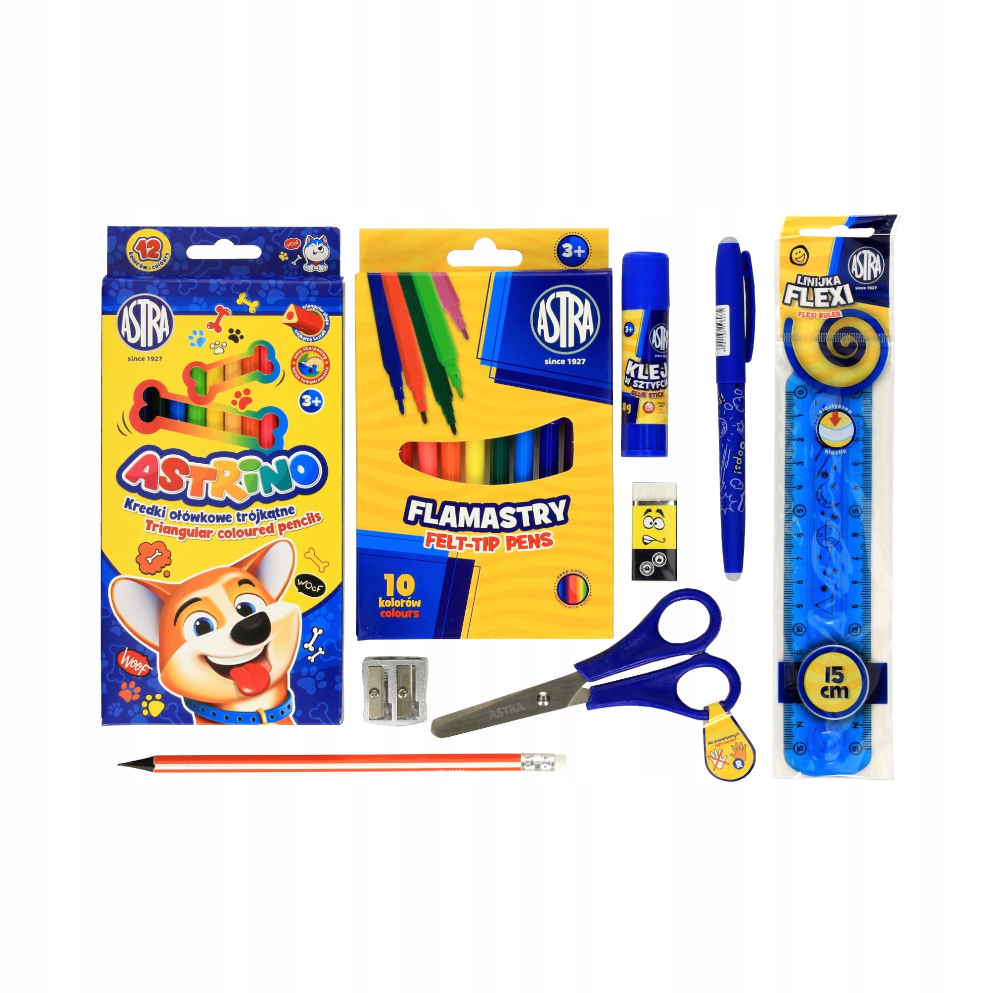 Wyposażenie piórnika pojedyńczego zestaw ASTRA Marka Astra