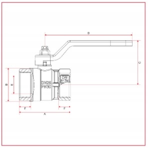 ZAWÓR KULOWY ITAP GW/GW PN30 1" RĄCZKA Marka inna