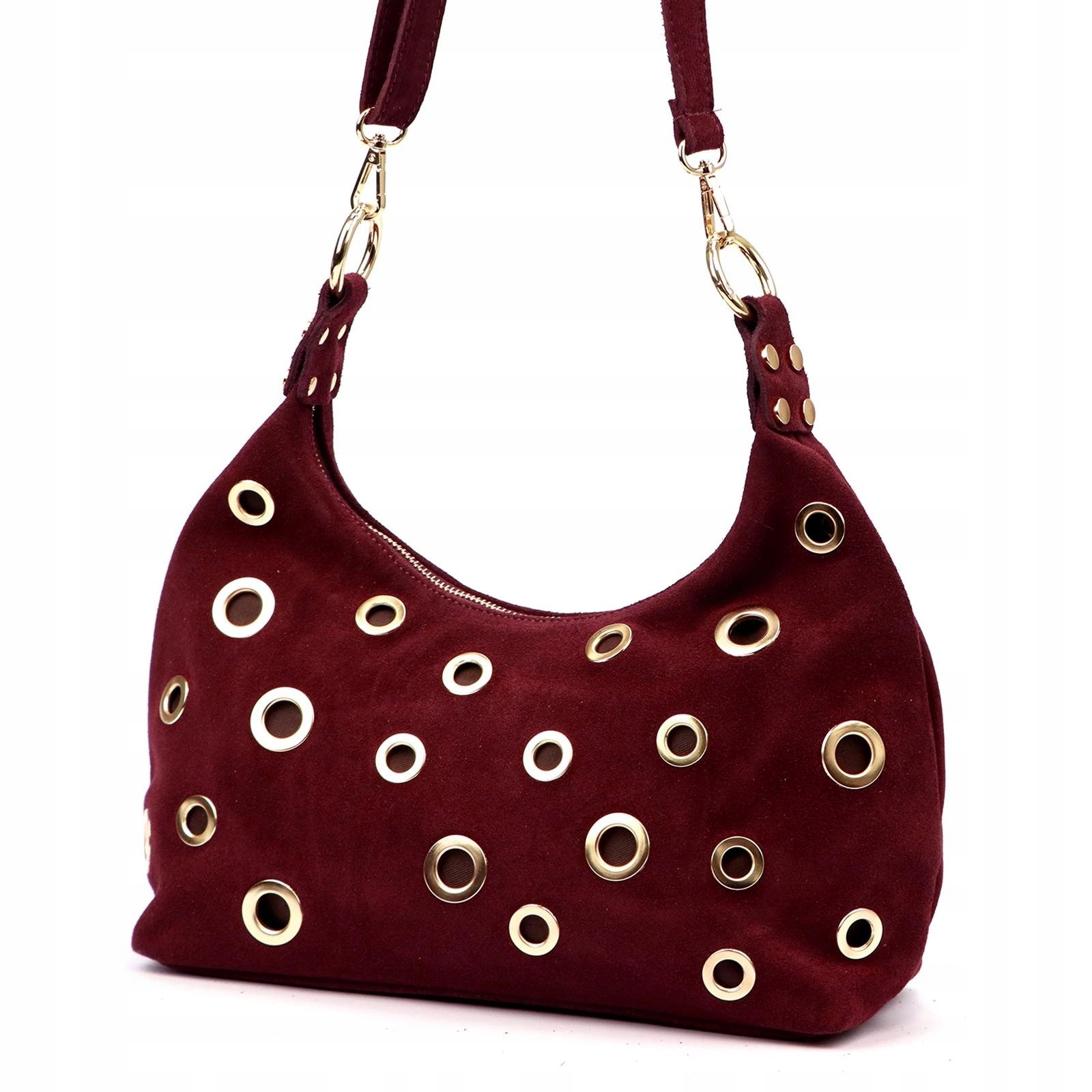 Dámská kožená kabelka přes rameno bordó Luka 26-052