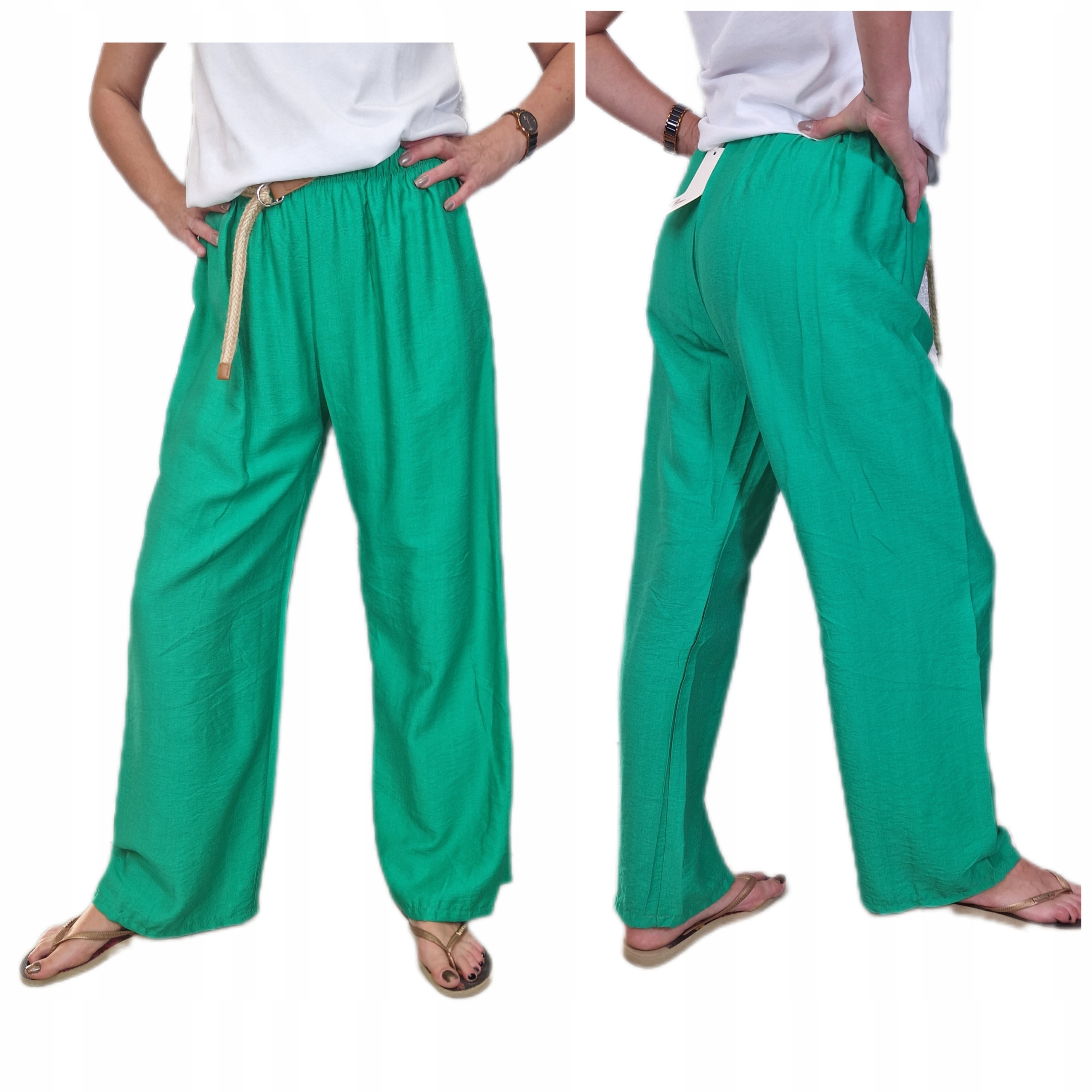 Dámské Kalhoty Zelené, Jednoduché, Jedna Velikost