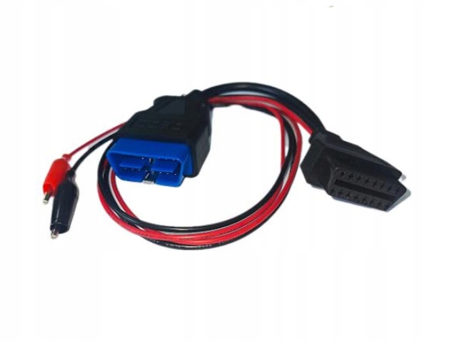 2w1 konwerter 24v na 12v +Przedłużacz obd2 25cm zasilanie zewnętrzne.