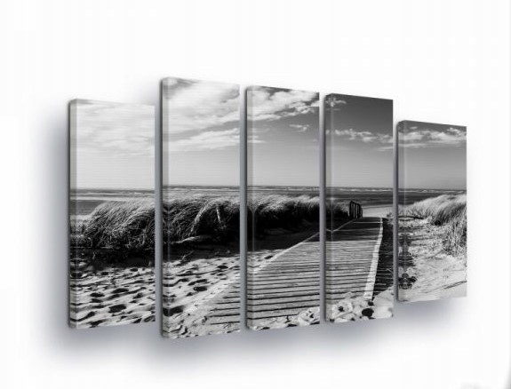 Obraz 150x100 Pláž duny more oceán drevená cesta príroda pokoj