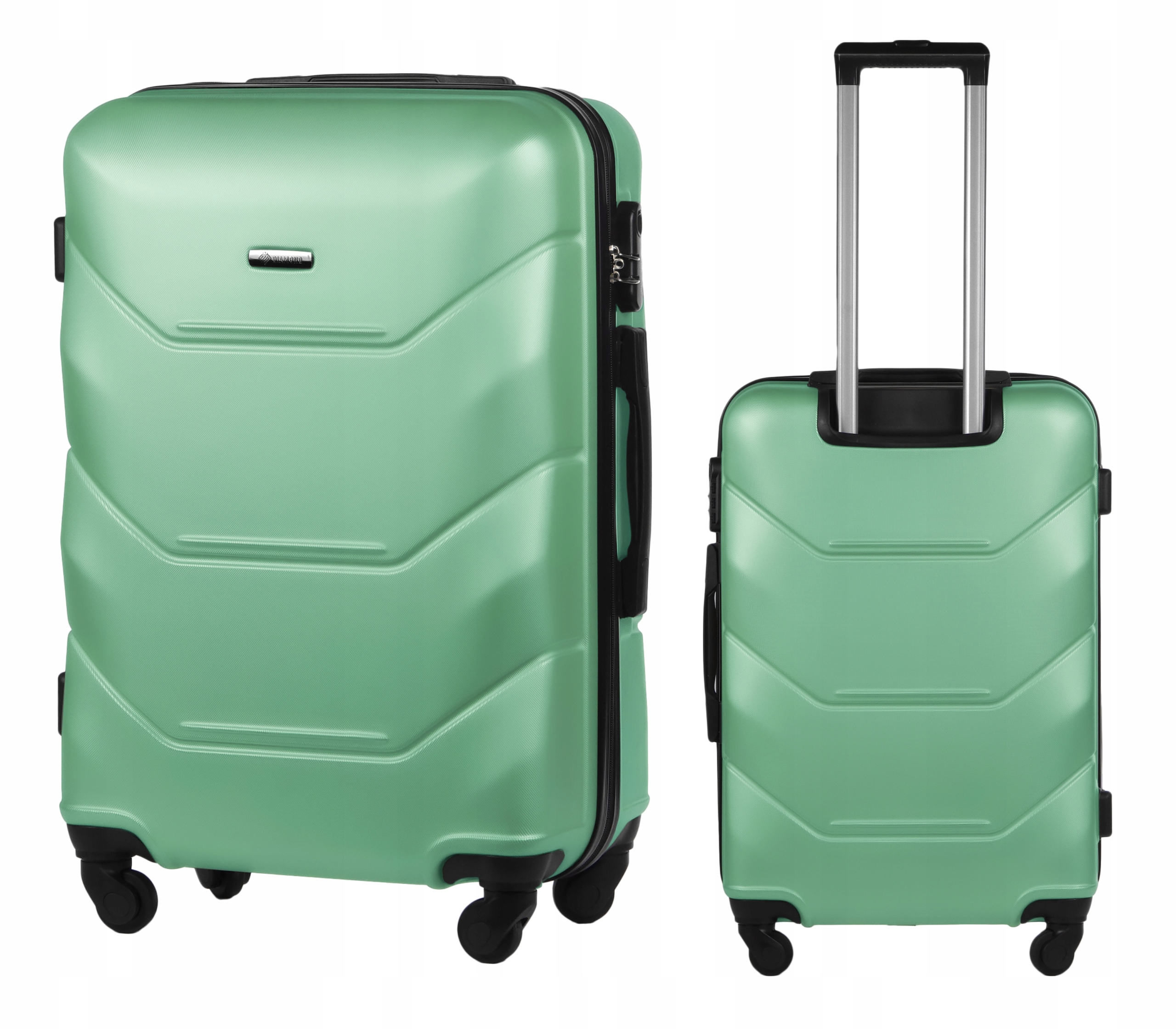 Střední Kufr Na Kolečkách Cestovní Zavazadlo Diamond Mátový M 24" A227 Abs