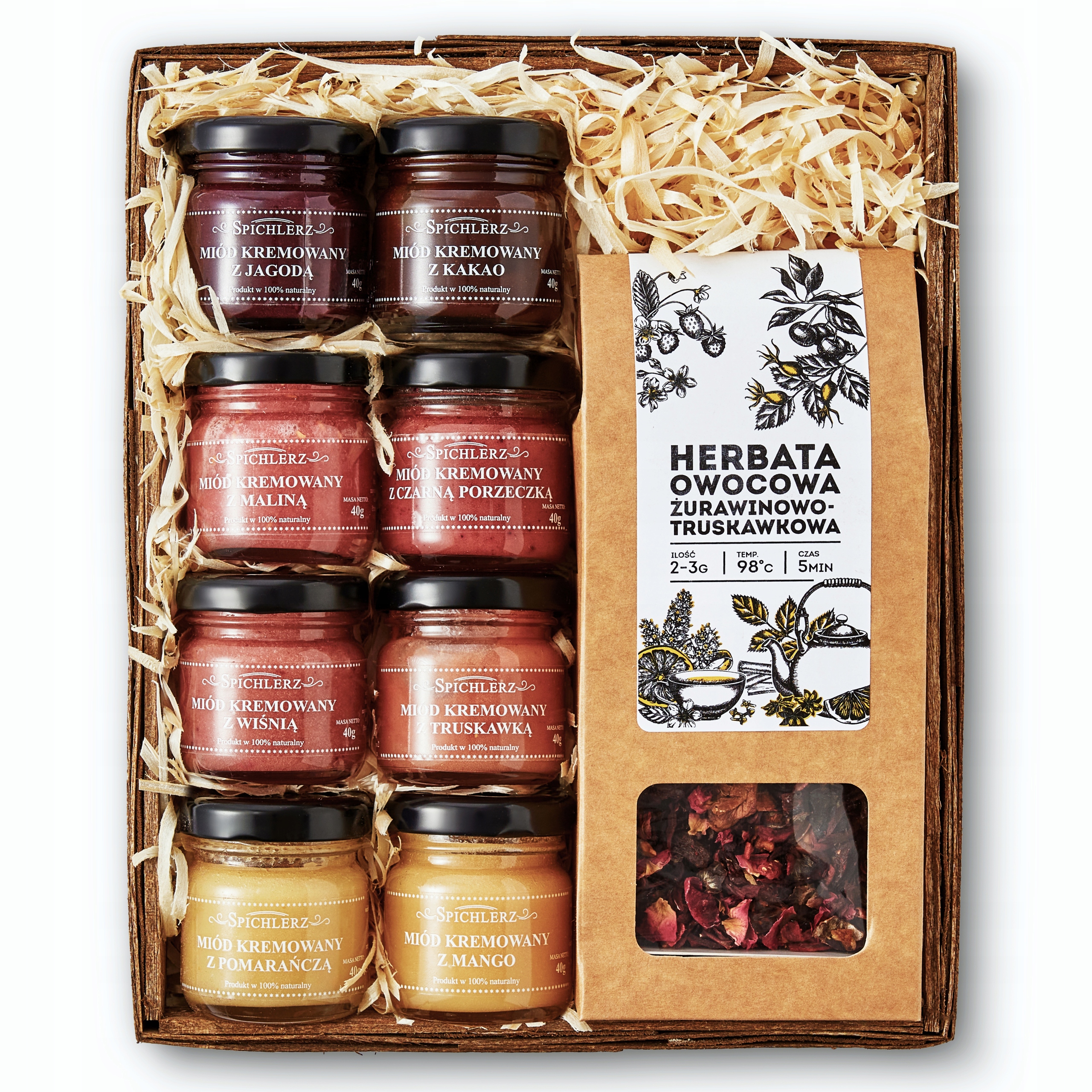 Levně Dárková sada MIX krémových Medů Čaj Listový ovocný Dárek