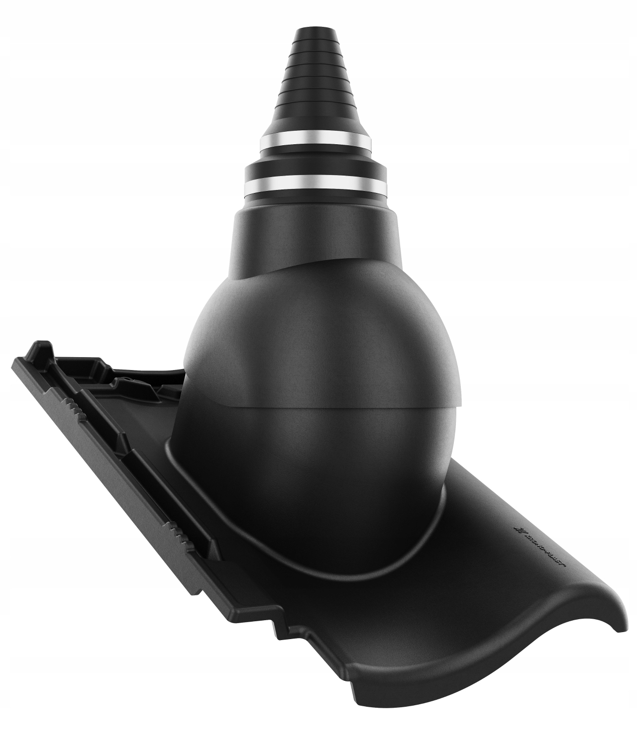 Anténní průchod těsného střešního průchodu Roben Milano Černý Mat