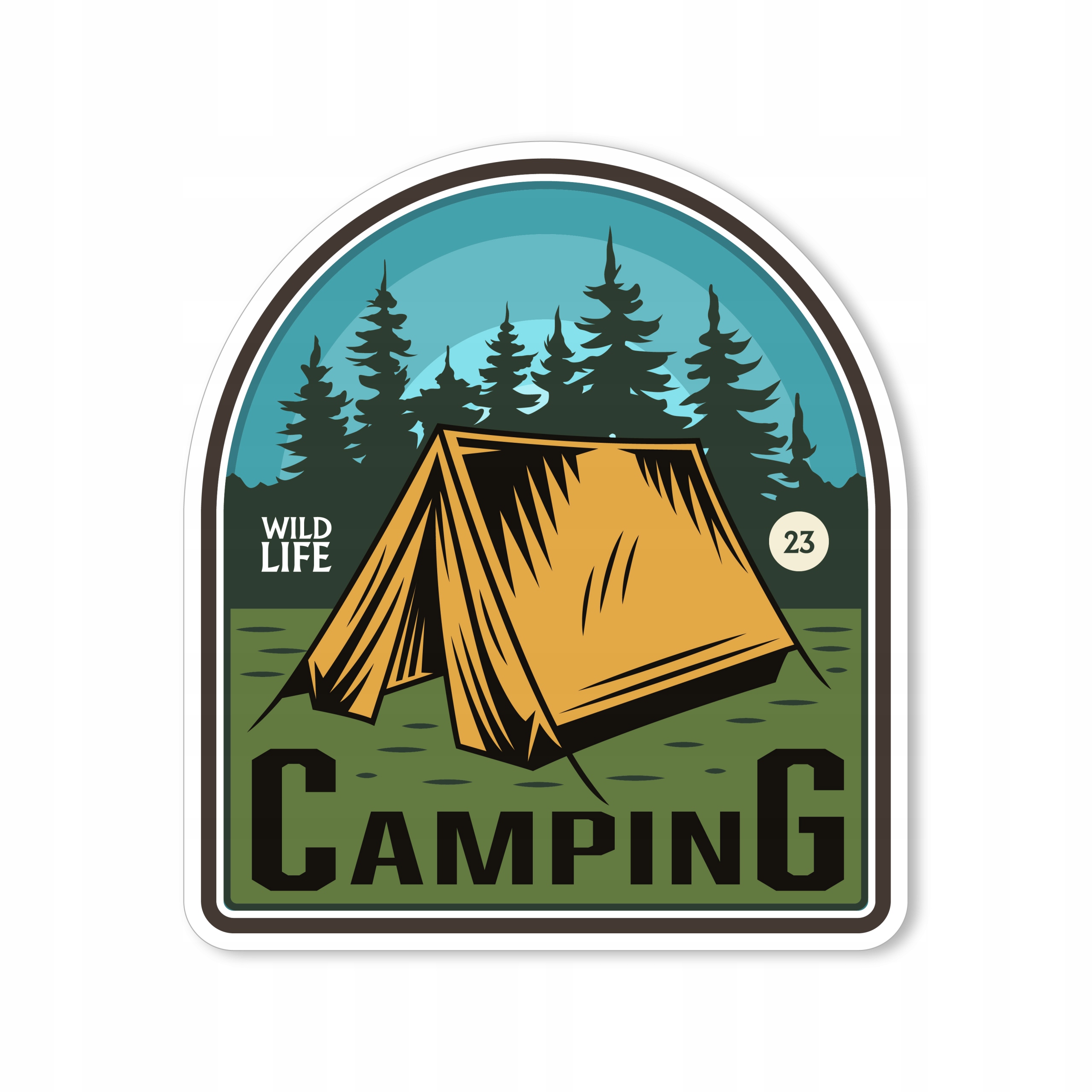 

Naklejka Camping Wild Life 8x9 cm