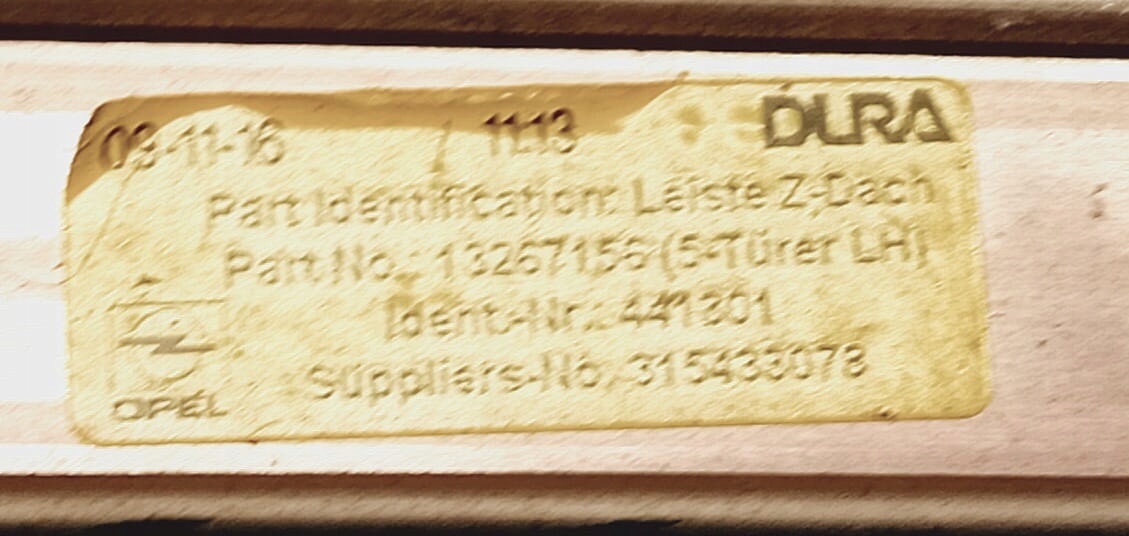 Leiste Schutzleiste dach OPEL CORSA E