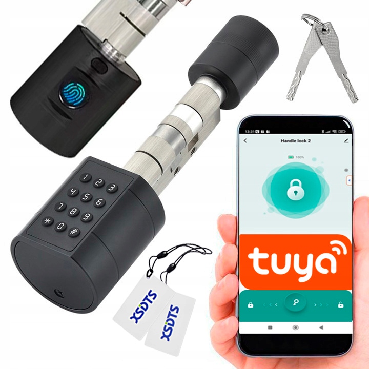 Elektronický Zámok Smart Čítačka Odtlačkov Prstov Kód Pin Karta Rfid Tuya