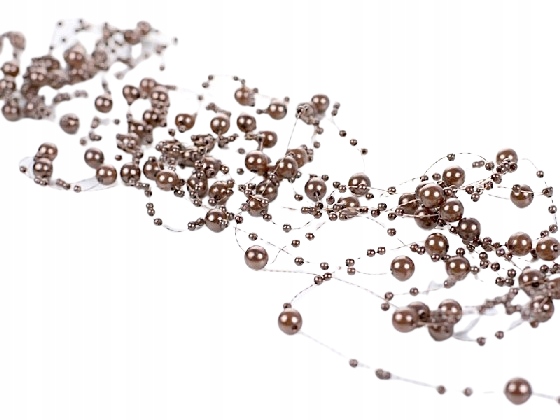 

Girlanda perłowa choinka łańcuch koraliki Brązowa