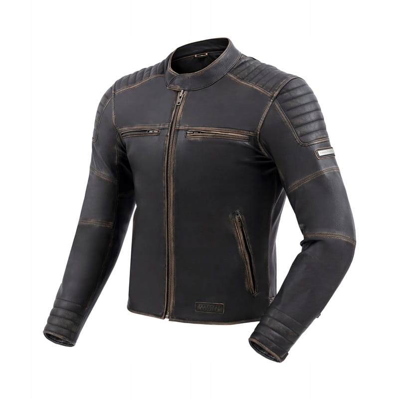 Kožená Motocyklová Bunda Rebelhorn Hunter II Vintage Brown Pánska
