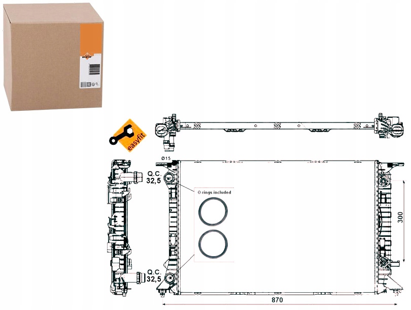 Chladič Vw A4 A5 A6 07- Q5 08- Seat Exeo 08- Nrf Asistent Kolize #34