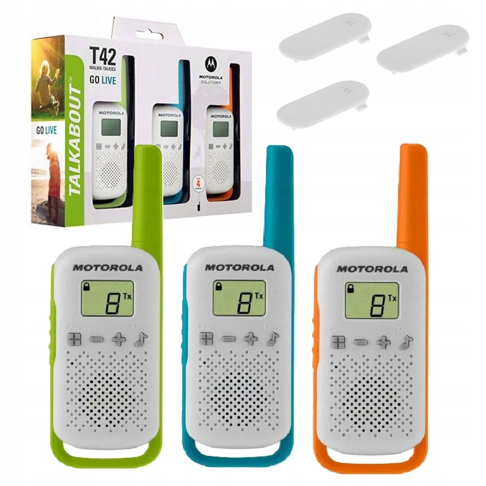 Krátké vlnovky Vysílačka 3 kusy Dosah až 4 km Motorola T42