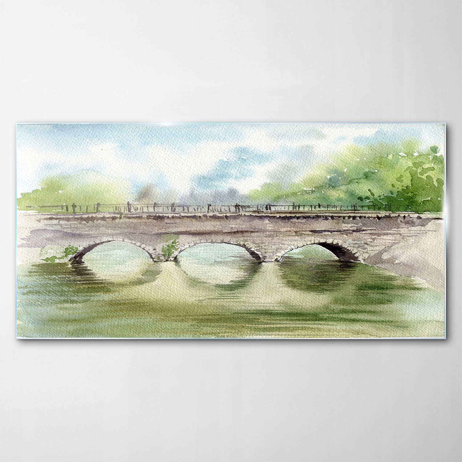

Hartowany Obraz Szklany Most Woda Krajobraz 120x60