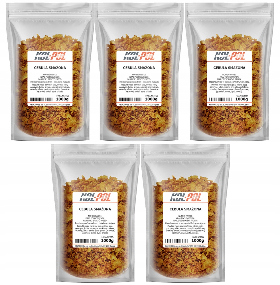Levně Cibule Smažená 5kg Cibulka pražená, křupavá, vysoká kvalita Kol-Pol
