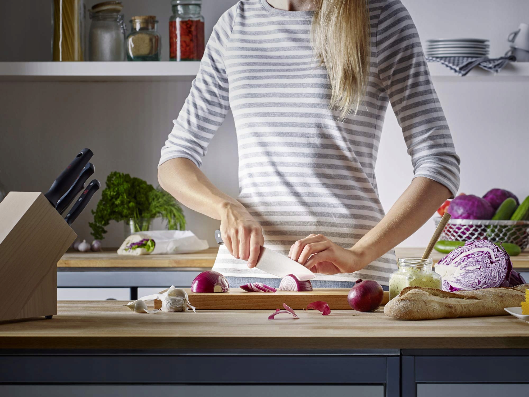 WÜSTHOF Zestaw Noży Gourmet 3 Części Czarny Srebrny — miniatura 4