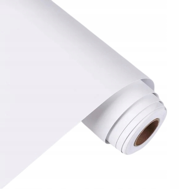 FOLIA BIAŁY MAT 2m x 152cm BIAŁA MATOWA SAMOCHODOWA SAMOPRZYLEPNA OKLEINA Długość 200 cm
