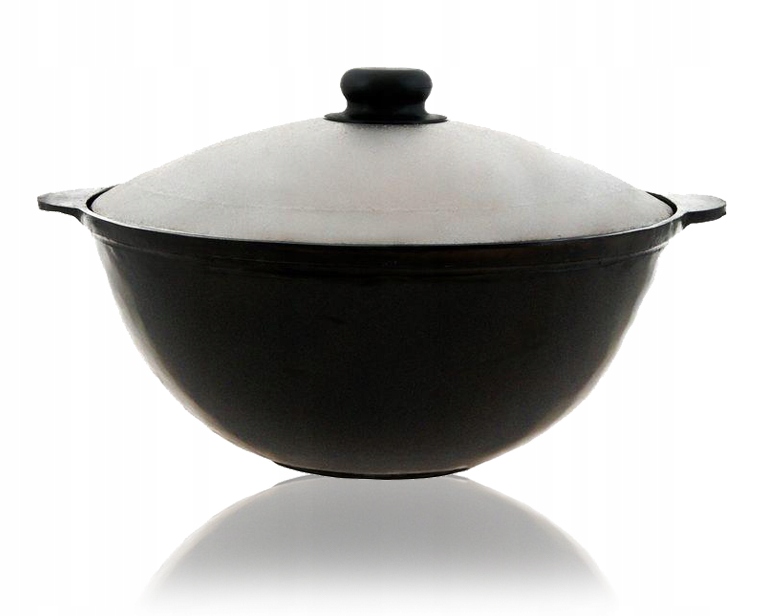 Litinový kotel Kazan Uzbecki 12 L s víkem.